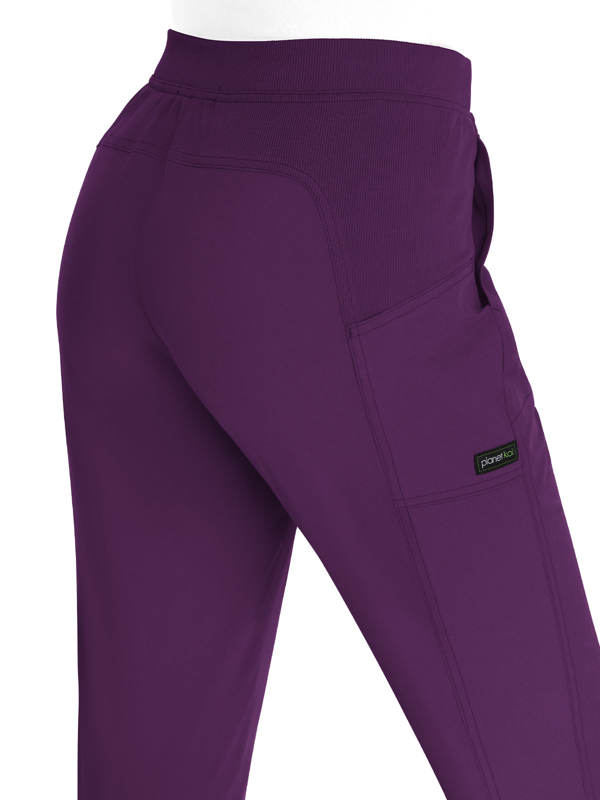 Women's 4-Pocket Eco-Friendly Jogger Cherish Scrub Pant - 744 - Eggplant