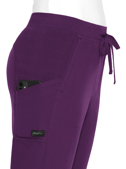 Women's 4-Pocket Eco-Friendly  Nova Scrub Pant - 746 - Eggplant