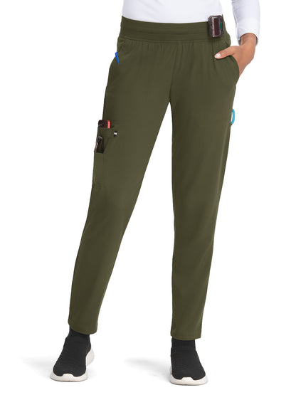 Women's Seven-Pocket Jogger-Style Smart Daily Pant - 756 - Olive Green