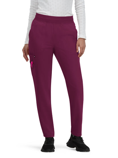 Women's 7-Pocket Jogger-Style Smart Daily Scrub Pant - 756 - Wine