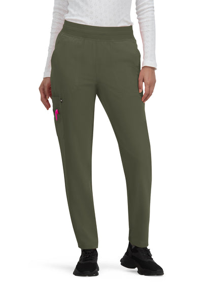 Women's 7-Pocket Jogger-Style Smart Daily Scrub Pant - 756 - Heather Olive