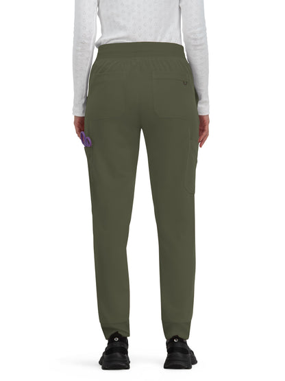 Women's 7-Pocket Jogger-Style Smart Daily Scrub Pant - 756 - Heather Olive