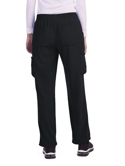 Women's Drawstring Elastic Adjustable Cinch Dunia Scrub Pant - 773 - Black