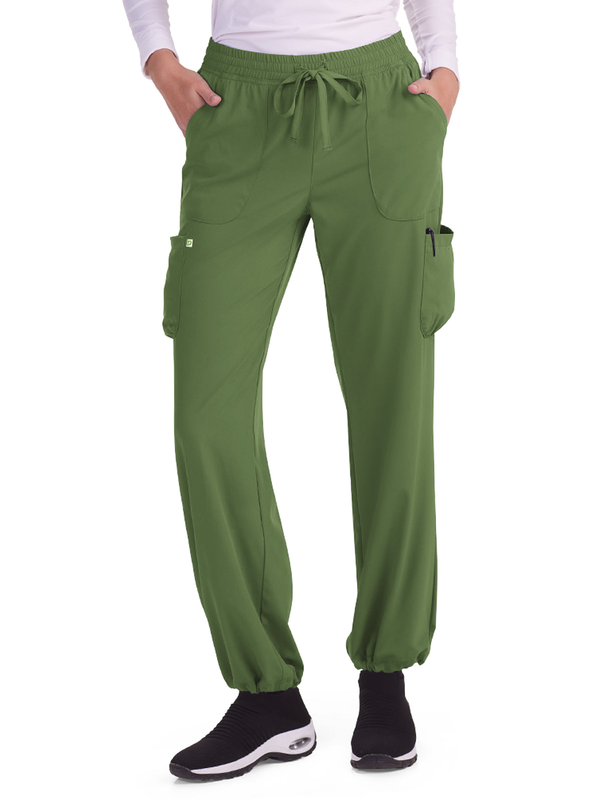 Women's Drawstring Elastic Adjustable Cinch Dunia Pant - 773 - Martini Olive