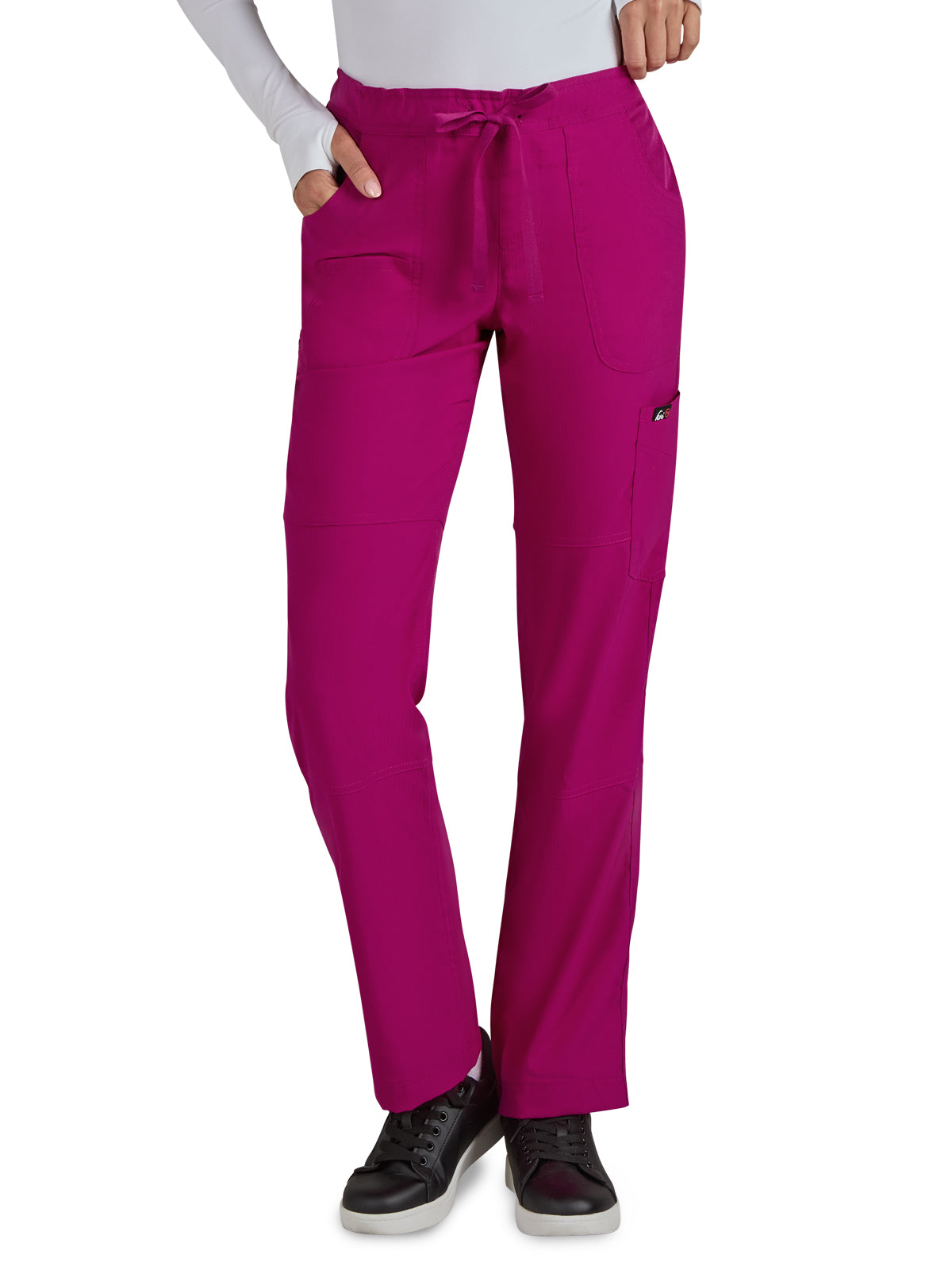 Women's Limited Edition 6-Pocket Rhinestone Zipper Peace Scrub Pant - 774L - Azalea Pink