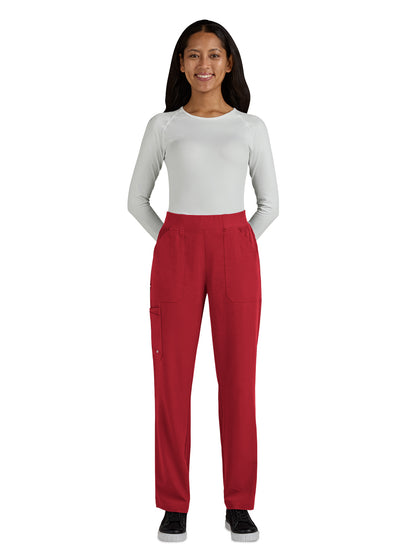 Women's 7-Pocket Boot Cut Jump Start Scrub Pant - 775 - Ruby