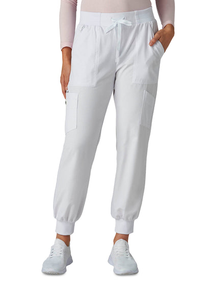 Women's Seven-Pocket Silky and Durable Jogger-Style Pant - 781 - White