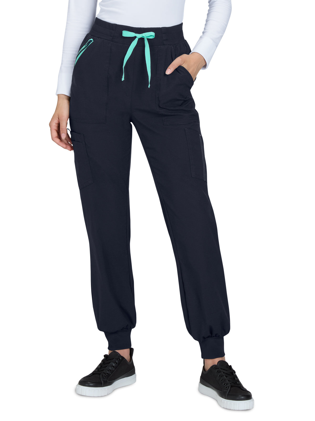 Women's Silky and Durable 7-Pocket Jogger-Style Scrub Pant - 781 - Navy