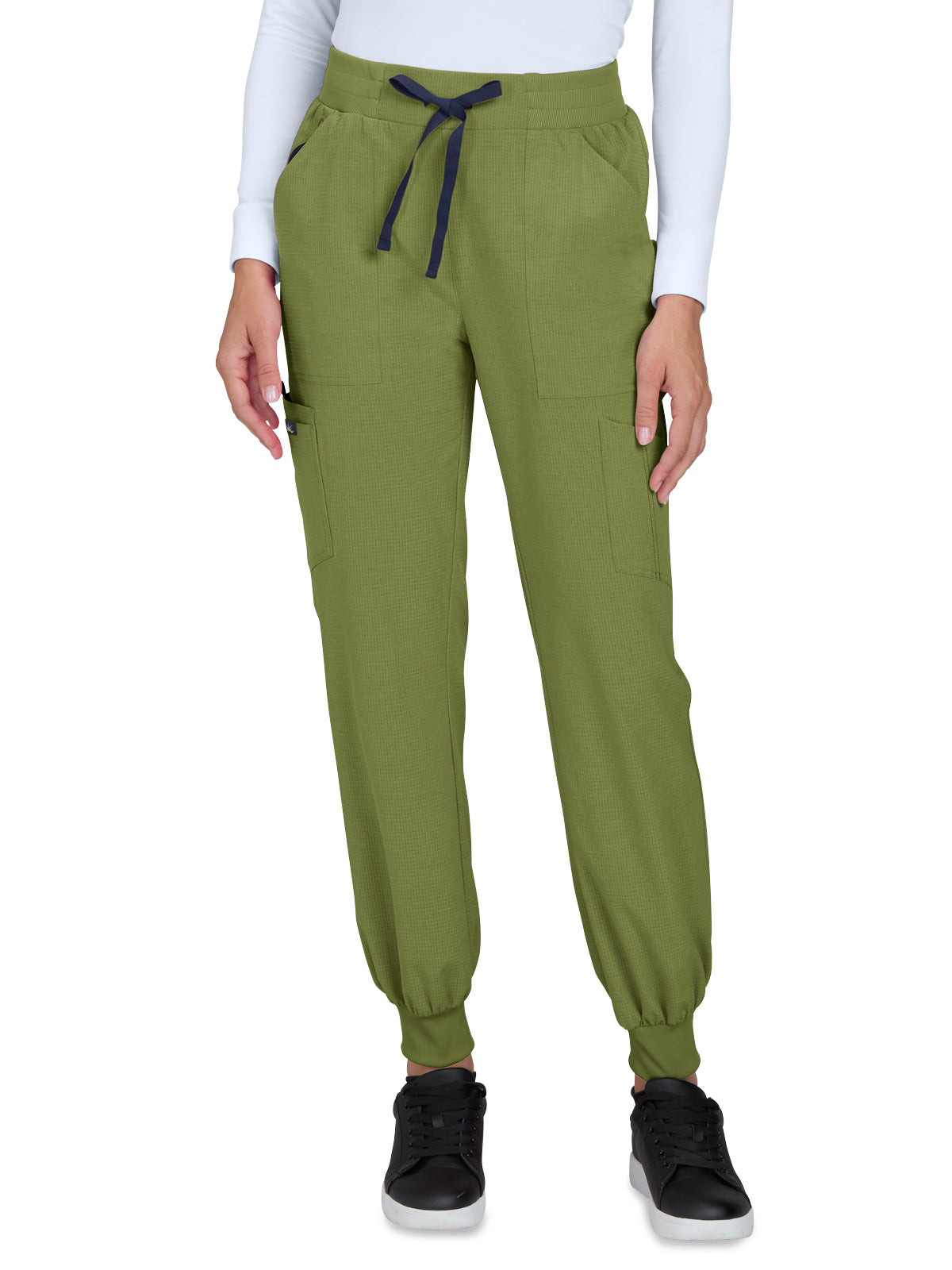 Women's Seven-Pocket Silky and Durable Jogger-Style Pant - 781 - Martini Olive