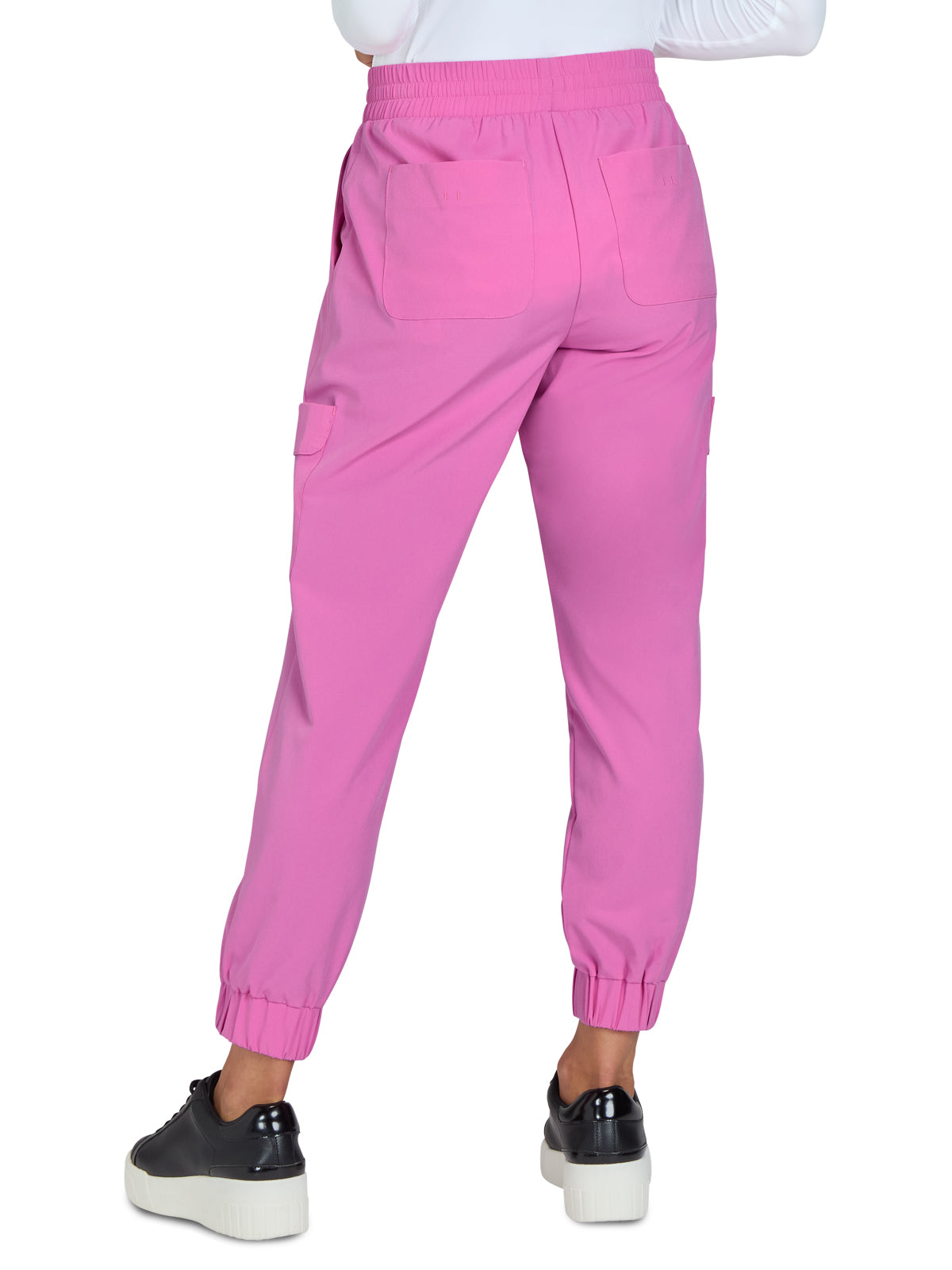 Women's 6-Pocket Jogger-Style Eco-Friendly Elastic Drawstring Terra Scrub Pant - 783 - Strawberry Moon