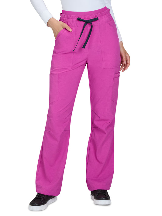 Women's Wide-Leg 6-Pocket Freda Scrub Pant - 785 - Hibiscus Pink