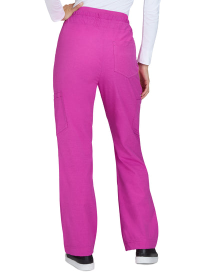 Women's Wide-Leg 6-Pocket Freda Scrub Pant - 785 - Hibiscus Pink