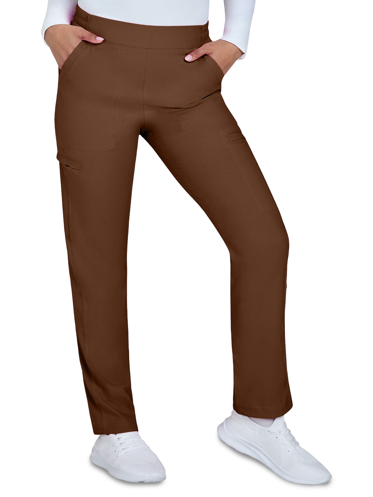 Women’s Six-Pocket Chessa Scrub Pant - 786 - Walnut