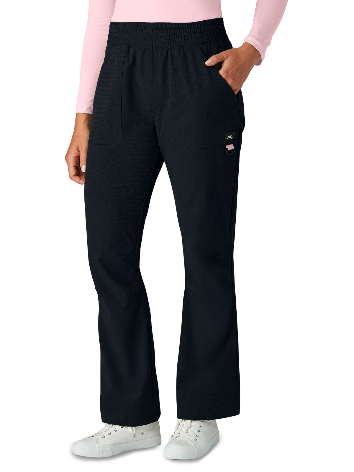 Women's Six-Pocket Bootcut Rory Scrub Pant - 788 - Black