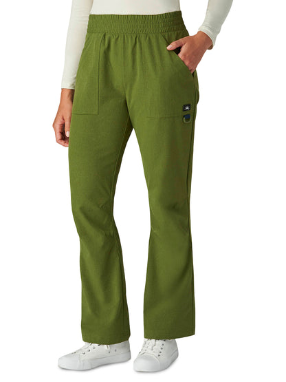 Women's Six-Pocket Bootcut Rory Scrub Pant - 788 - Martini Olive