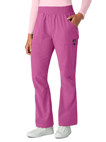 Women's Six-Pocket Bootcut Rory Scrub Pant - 788 - Hibiscus Pink