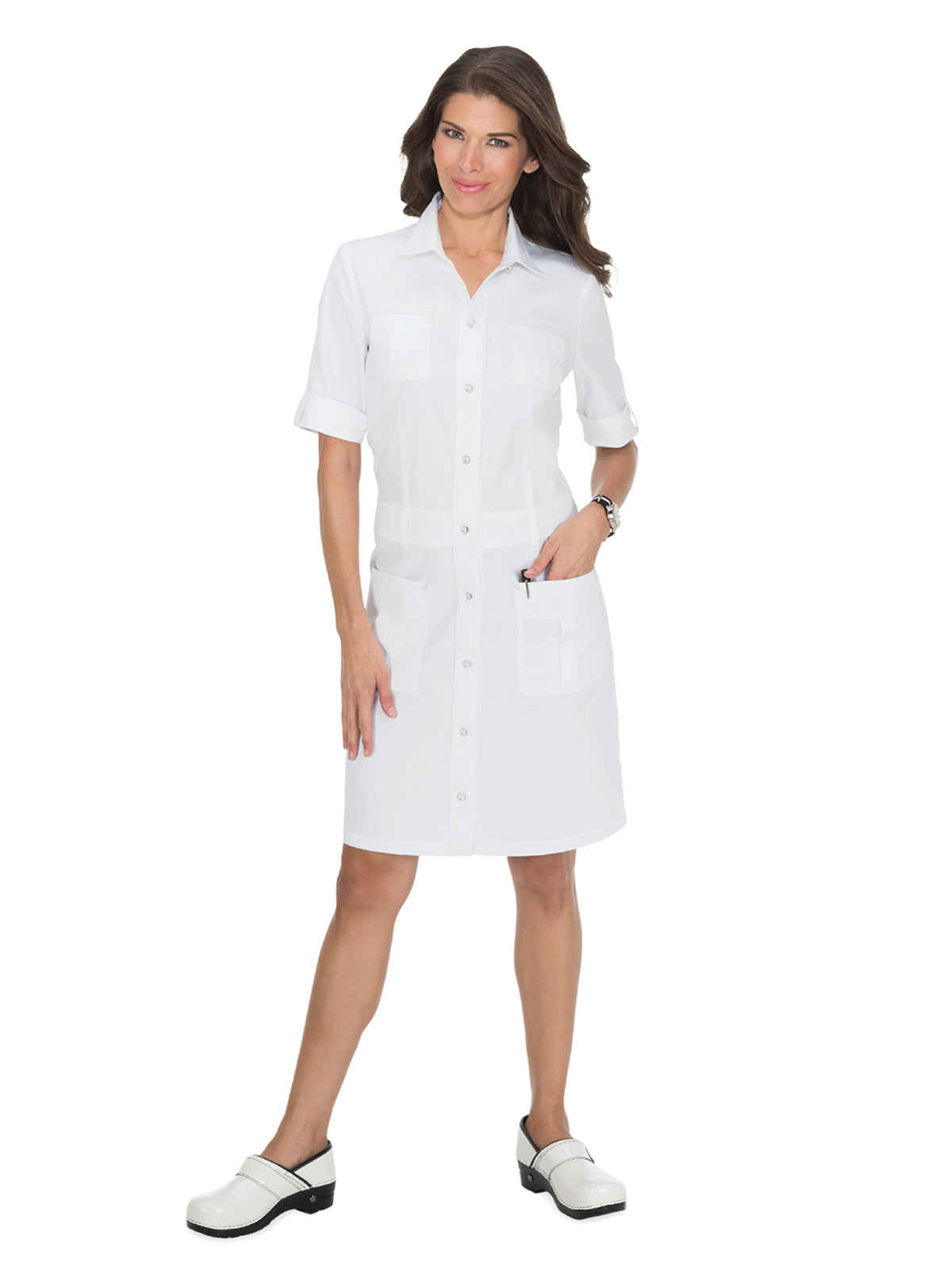 Women's 4-Pocket Button-Front Alexandra Dress - 905 - White