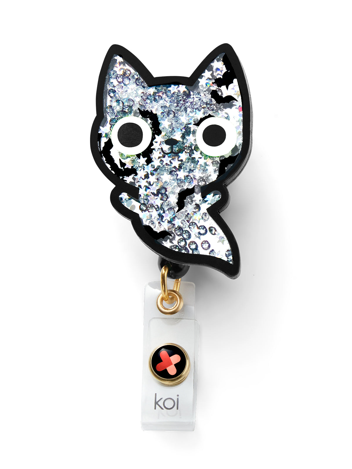 Snap Holder Retractable Badge Reel - A156A - Ghost Cat