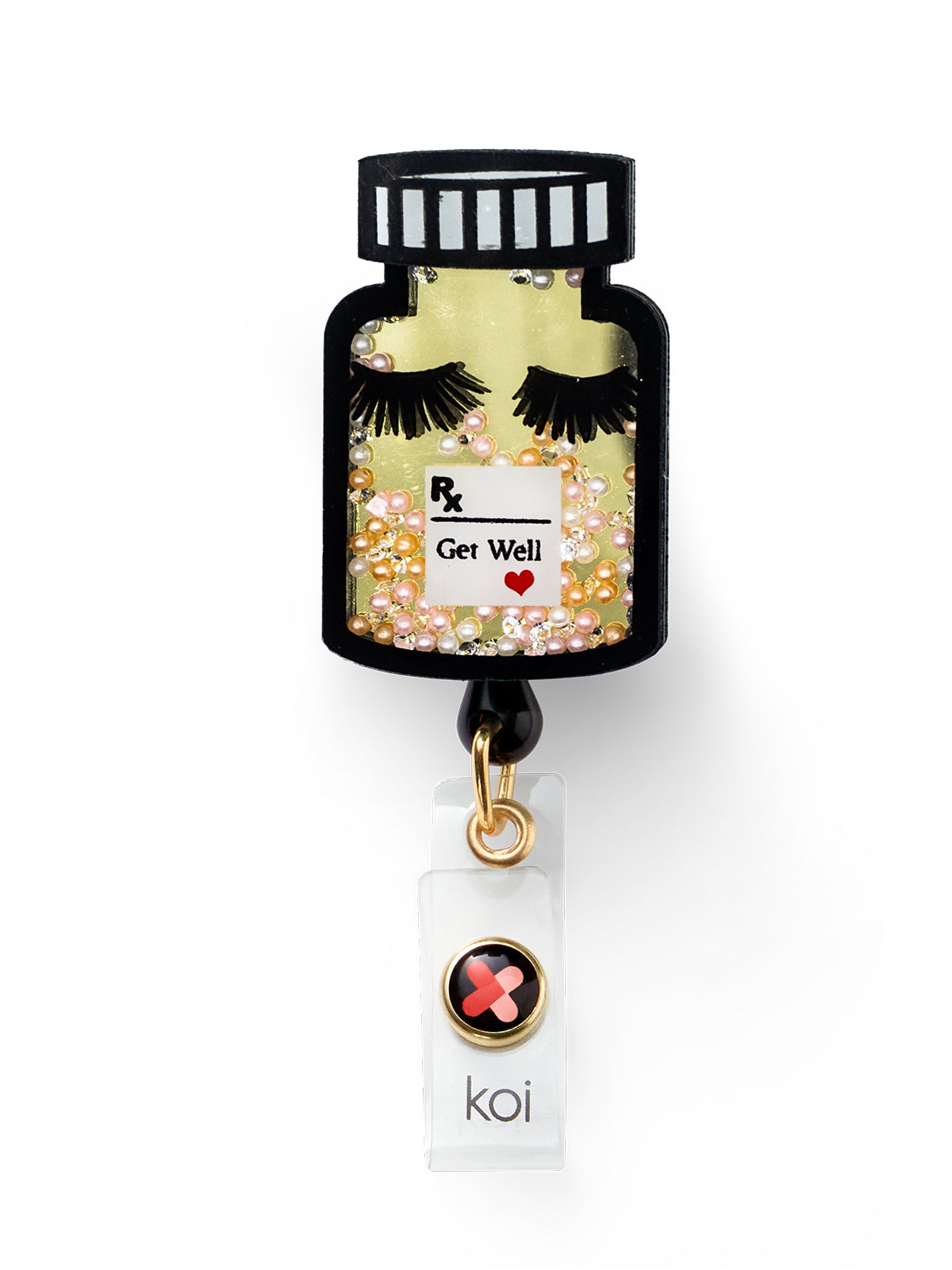 Snap Holder Retractable Badge Reel - A156A - Get Well