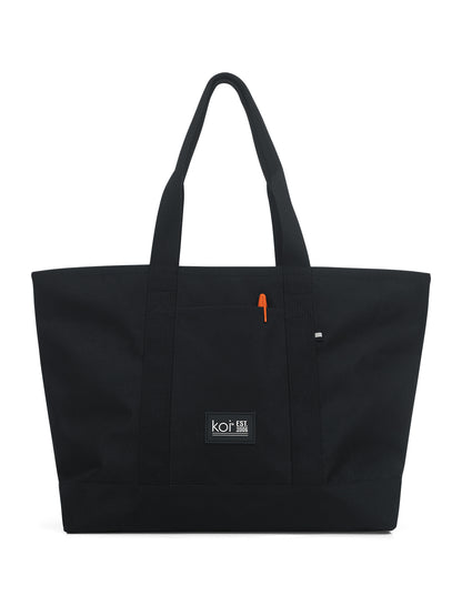 Durable Coated Canvas Gather Me Up Tote Bag - A185 - Black