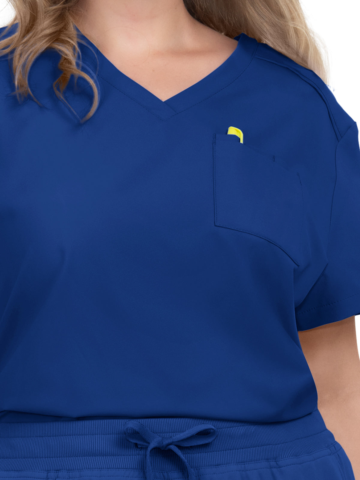 Women's 2-Pocket V-Neck Tuck-In Aura Top - C100 - Galaxy