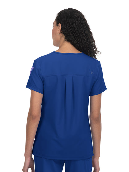 Women's 3-Pocket V-Neck Cardi Scrub Top - C101 - Galaxy