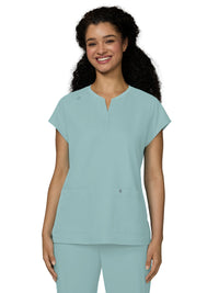 Women's Two-Pocket Split Neckline Reese Scrub Top - C102 - Sage