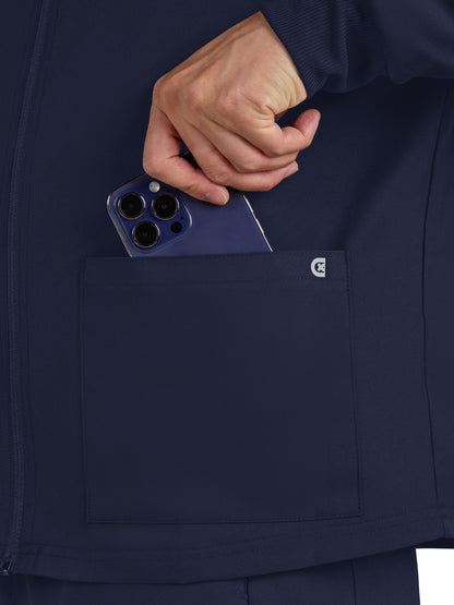 Men's 3-Pocket Zipper-Front Alpha Jacket - C401 - Navy
