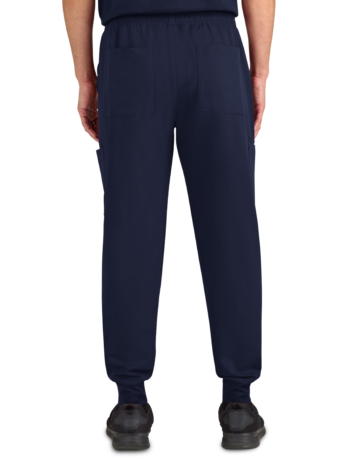 Men's Drawstring Elastic Waist Connective Jogger Scrub Pant - C600 - Navy