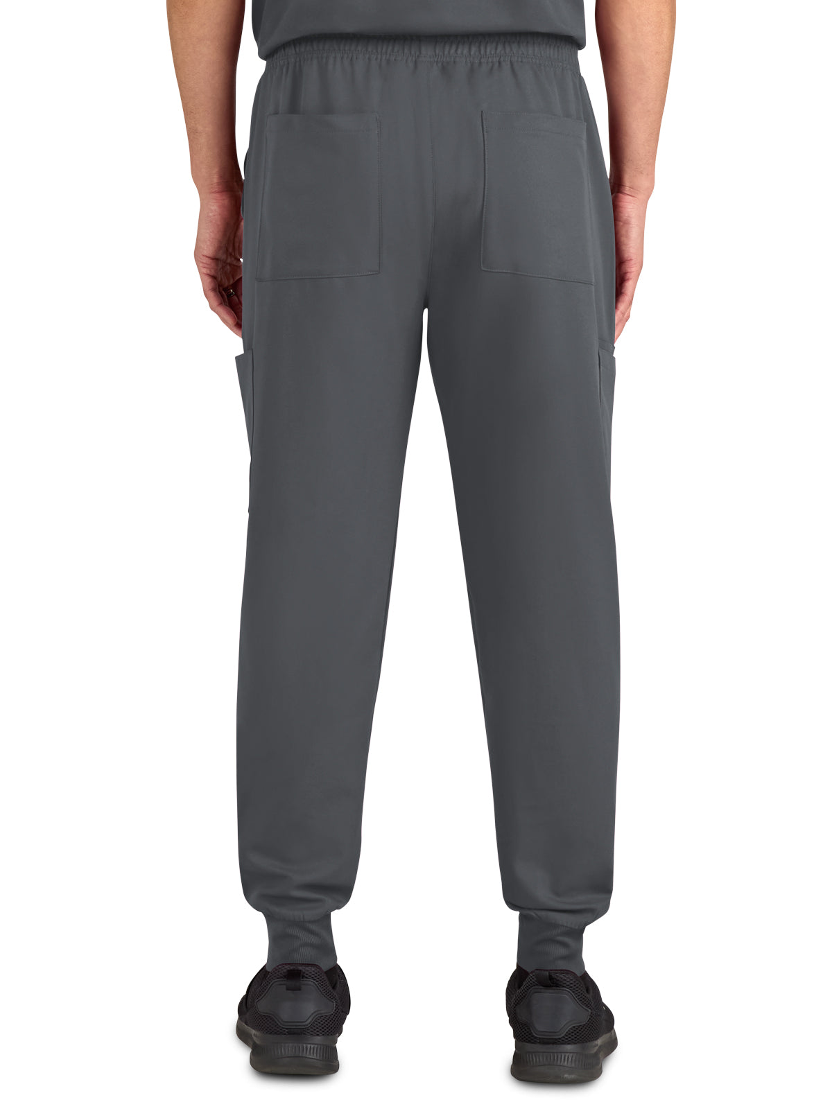 Men's Drawstring Elastic Waist Connective Jogger Scrub Pant - C600 - Pewter