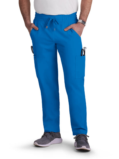 Men's 6-Pocket Drawstring Elastic Waist Neuro Scrub Pant - C601 - Royal Blue