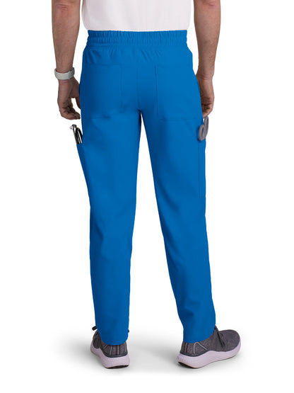 Men's 6-Pocket Drawstring Elastic Waist Neuro Scrub Pant - C601 - Royal Blue