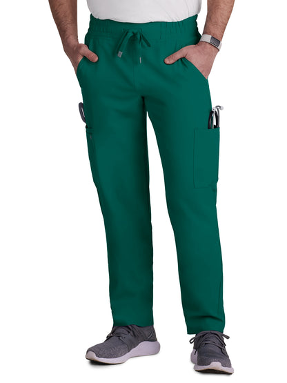 Men's 6-Pocket Drawstring Elastic Waist Neuro Scrub Pant - C601 - Hunter