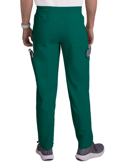 Men's 6-Pocket Drawstring Elastic Waist Neuro Scrub Pant - C601 - Hunter