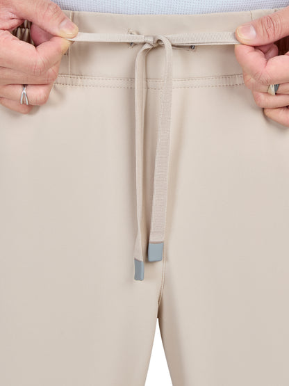 Men's 6-Pocket Drawstring Elastic Waist Neuro Pant - C601 - Khaki