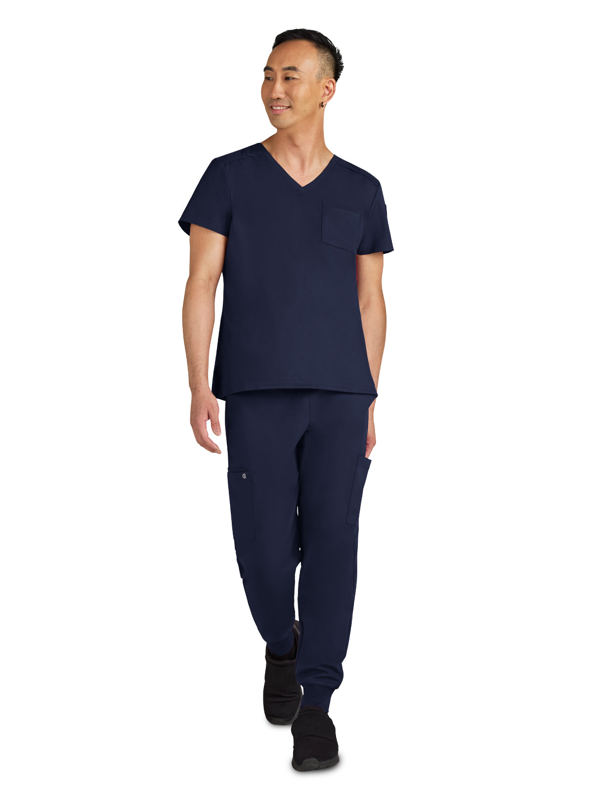 Men's Chest Pocket V-Neck Arthro Top - C650 - Navy