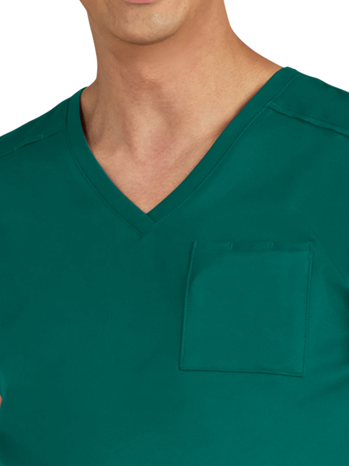 Men's Chest Pocket V-Neck Arthro Scrub Top - C650 - Hunter