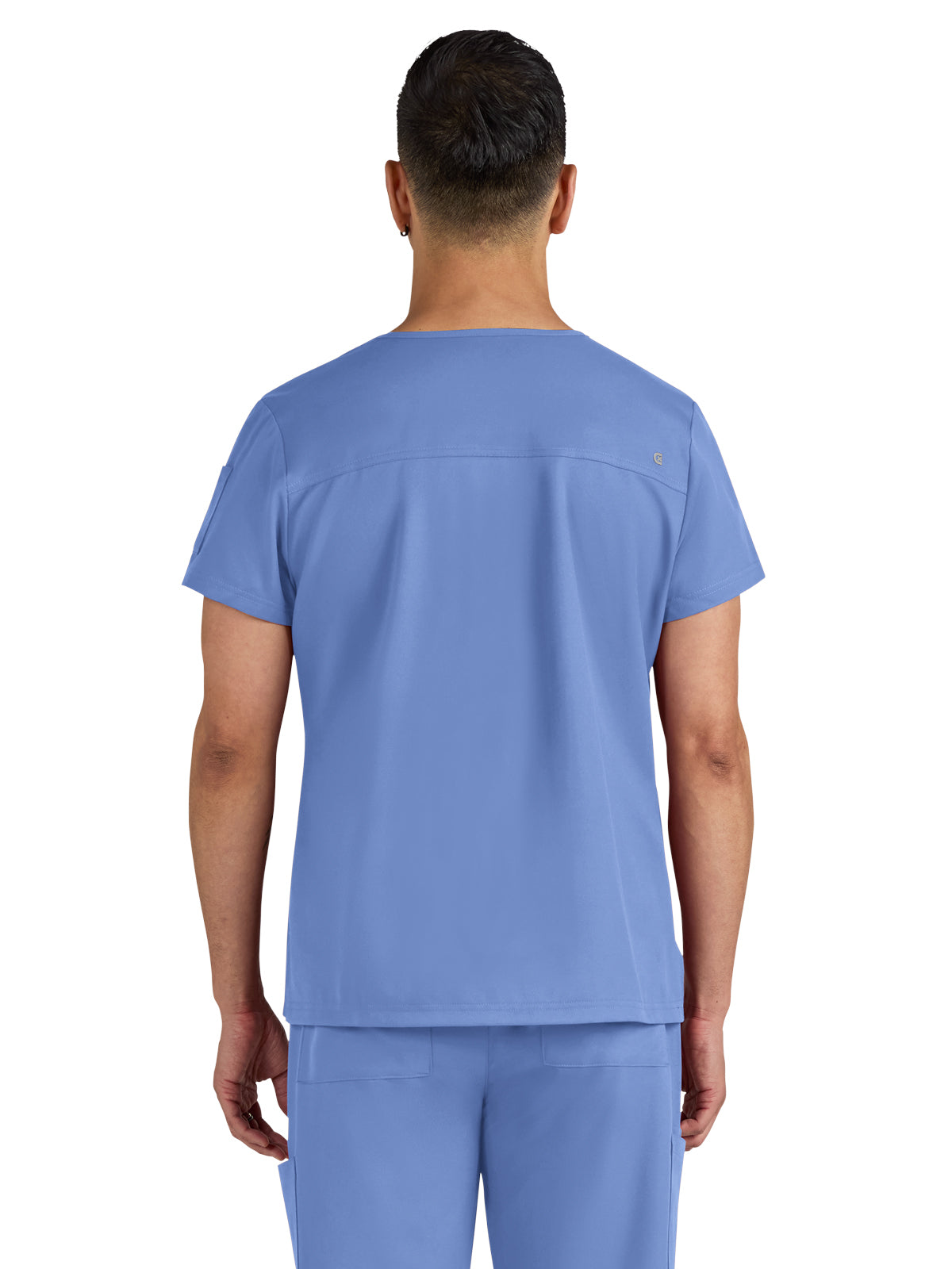Men's Chest Pocket V-Neck Arthro Top - C650 - True Ceil