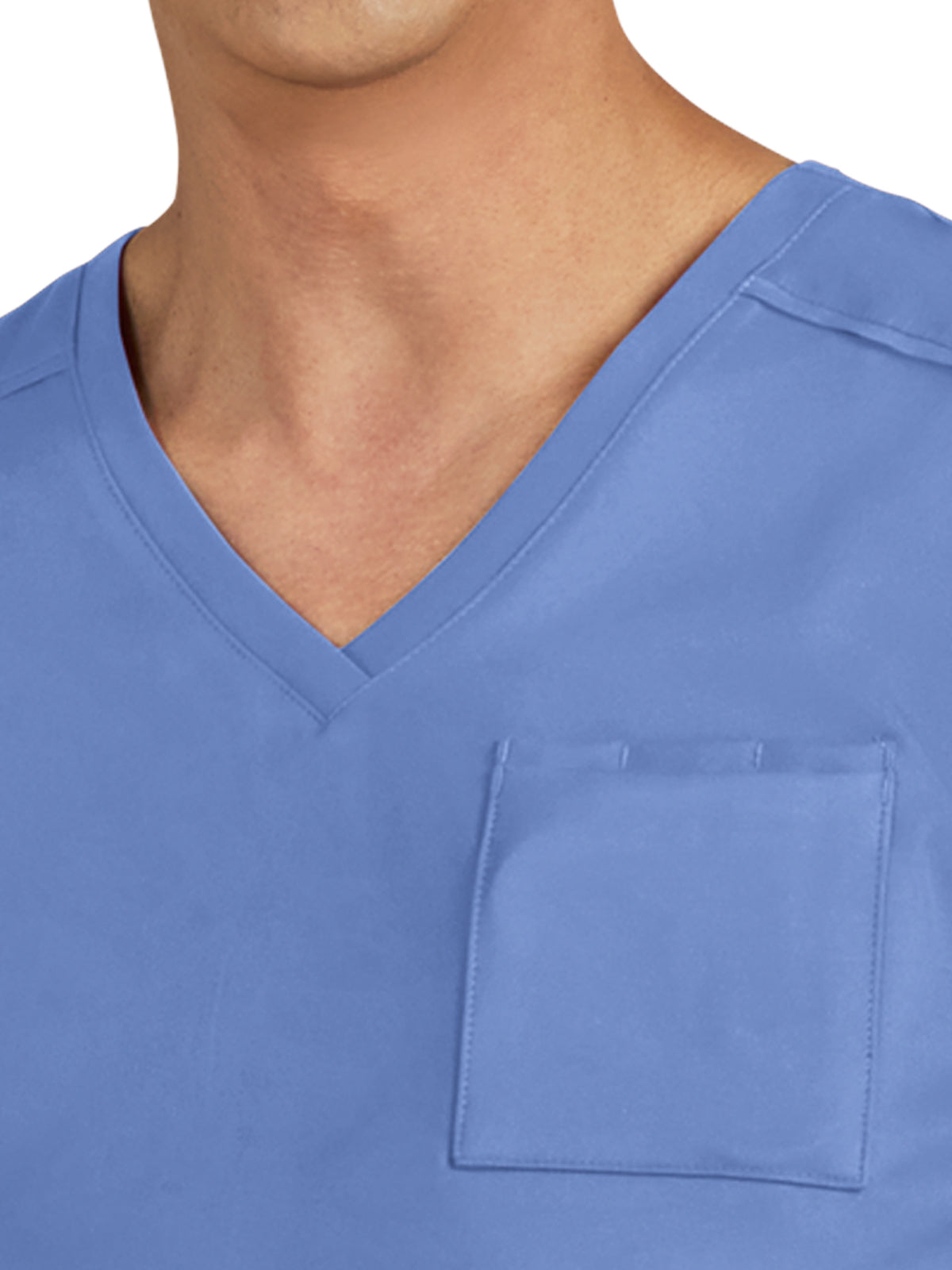 Men's Chest Pocket V-Neck Arthro Top - C650 - True Ceil