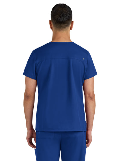 Men's Chest Pocket V-Neck Arthro Scrub Top - C650 - Galaxy