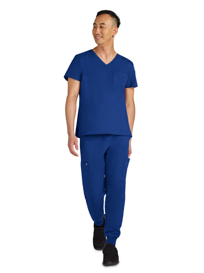 Men's Chest Pocket V-Neck Arthro Scrub Top - C650 - Galaxy