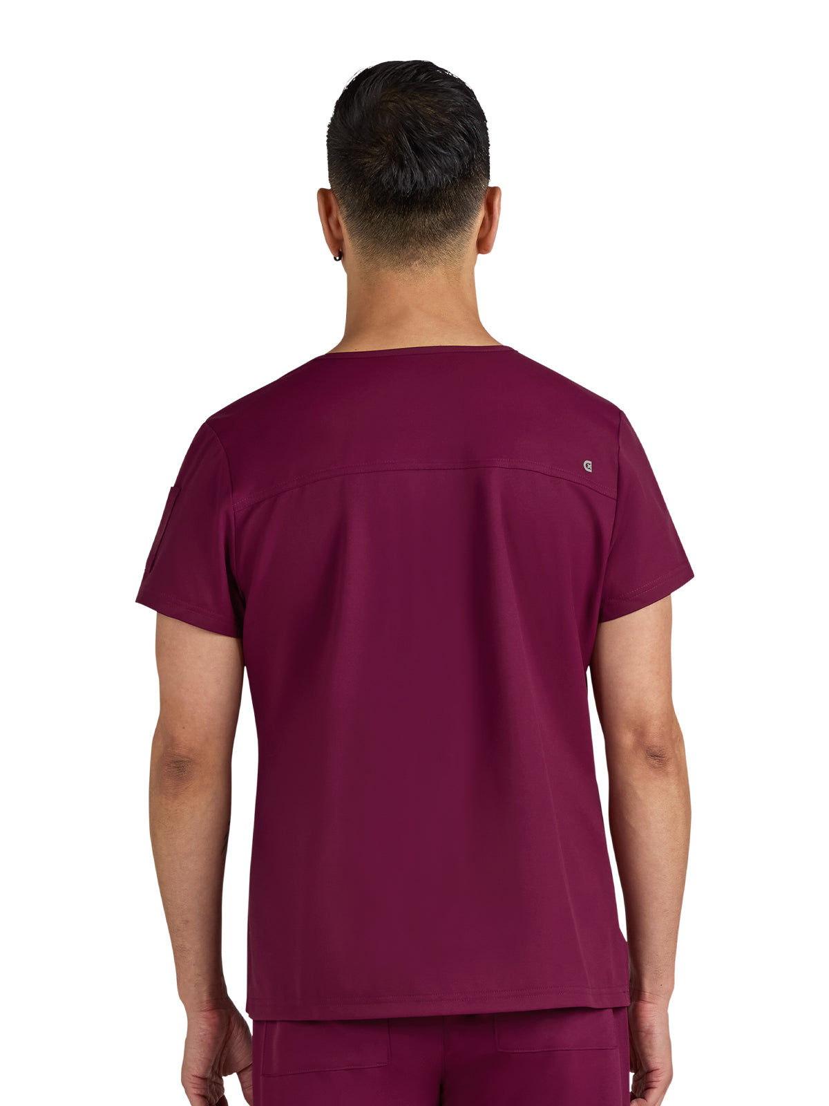 Men's Chest Pocket V-Neck Arthro Top - C650 - Wine