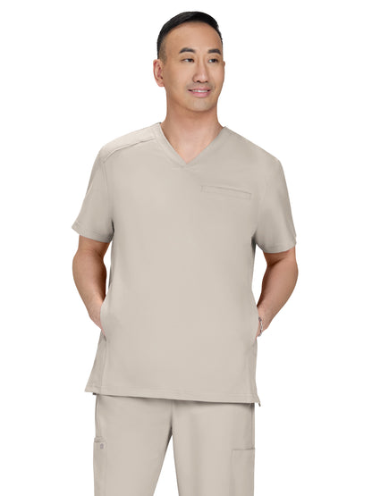 Men's Three-Pocket Stasis Scrub Top - C652 - Khaki