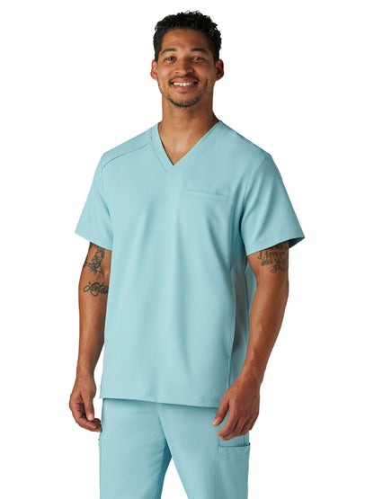 Men's Three-Pocket Stasis Scrub Top - C652 - Blue Steel