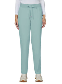 Women's Seven-Pocket Drawstring Elastic Waist Atria Pant - C701 - Sage