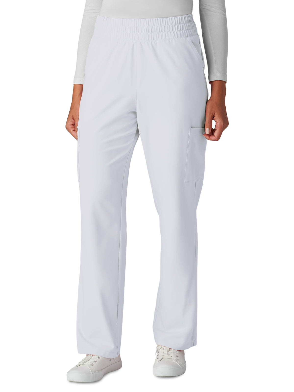 Women's Eight-Pocket Wide-Leg Saylor Scrub Pant - C702 - White