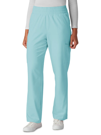 Women's Eight-Pocket Wide-Leg Saylor Scrub Pant - C702 - Blue Steel