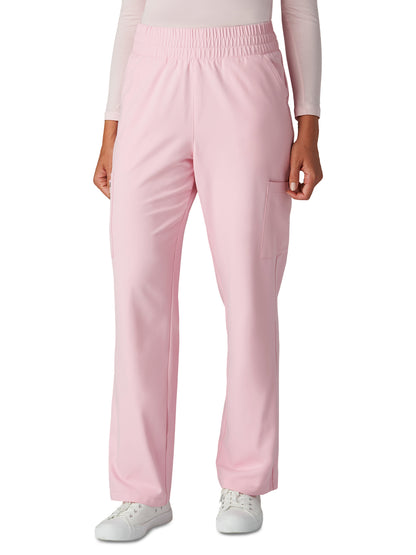 Women's Eight-Pocket Wide-Leg Saylor Scrub Pant - C702 - Pretty Pink