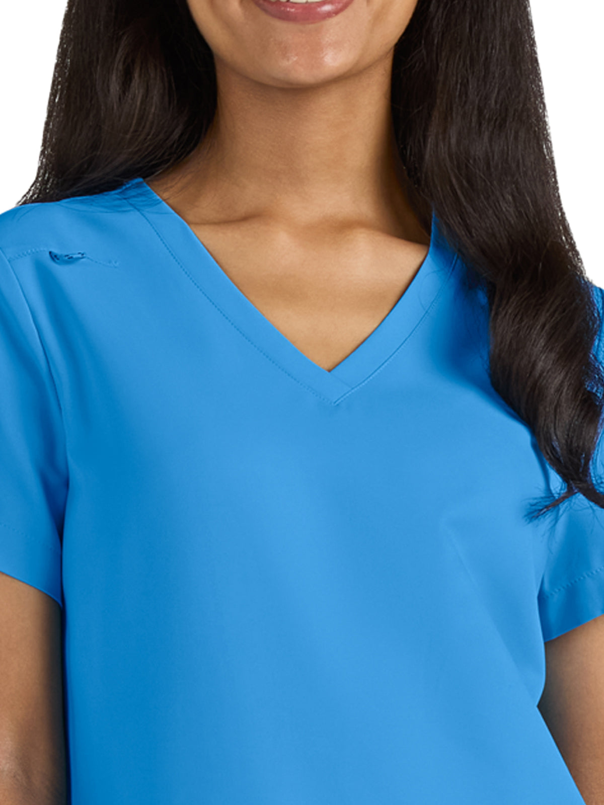 Women's 3-Pocket V-Neck Blissful Scrub Top - S101 - Power Blue