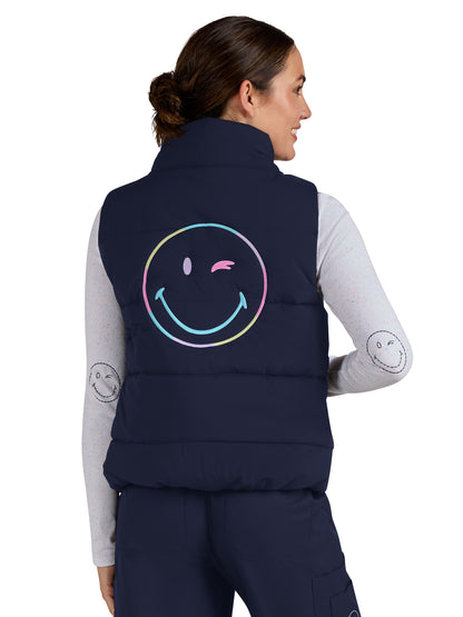 Women's Contrast Lining Delighted Vest - S400 - Navy